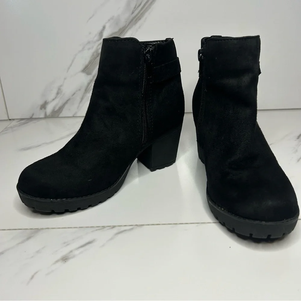 Sugar Black Boots with Colorful Buckle Size 13